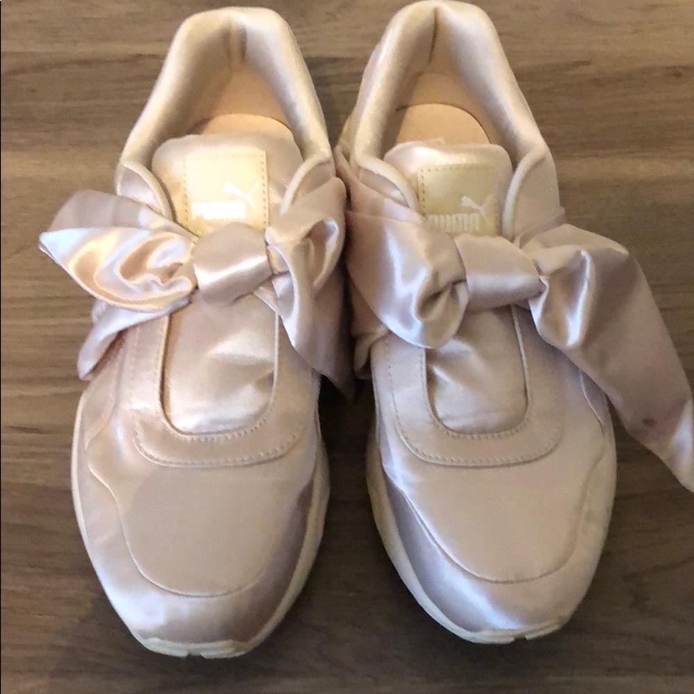 Puma Fenty by Rihanna beige satin sneakers